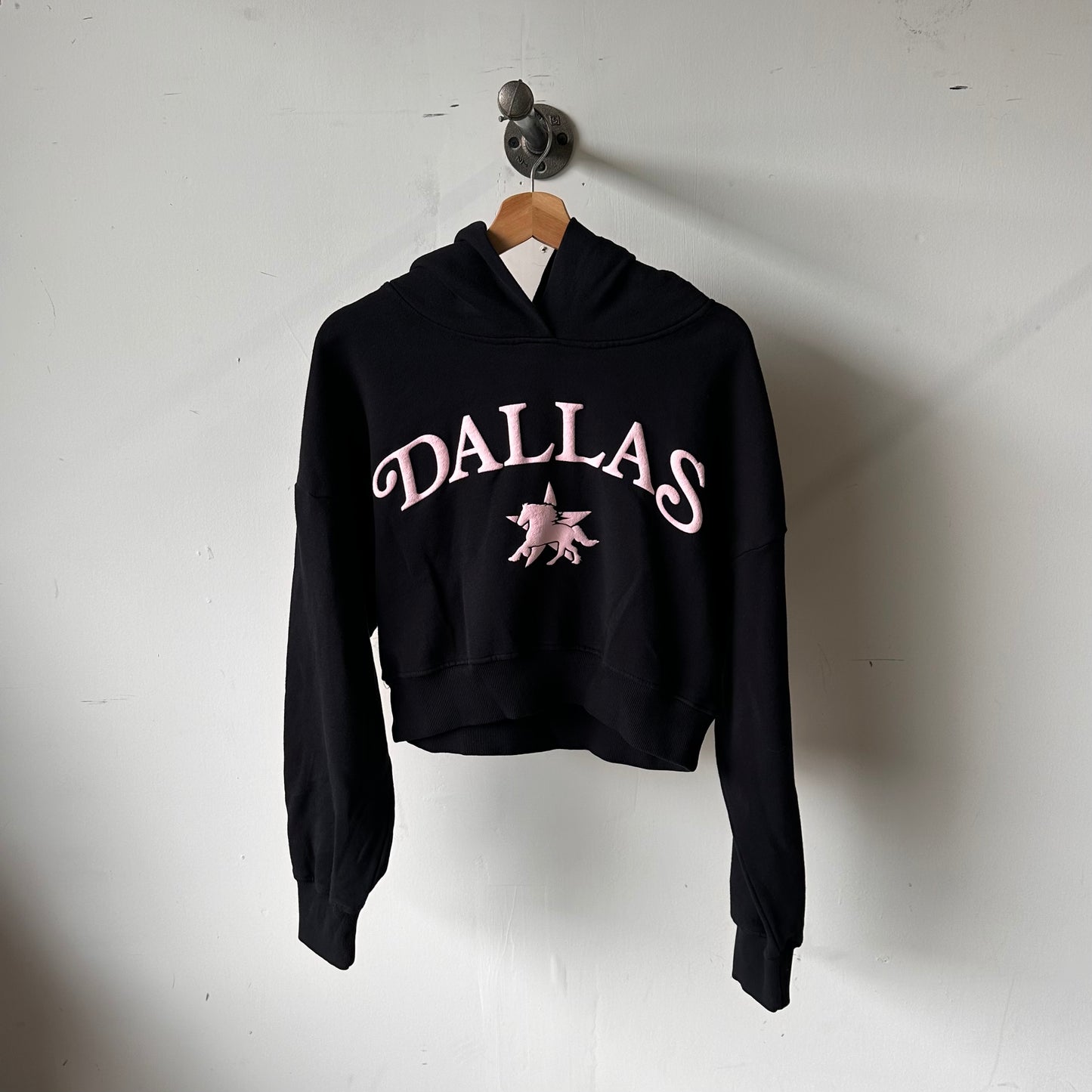 DALLAS PUFF PRINT CROPPED HOODIE: VALENTINES EDITION